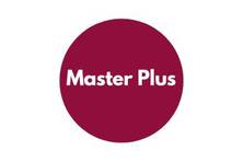 roter Kreis mit der Aufschrift "Master Plus"
